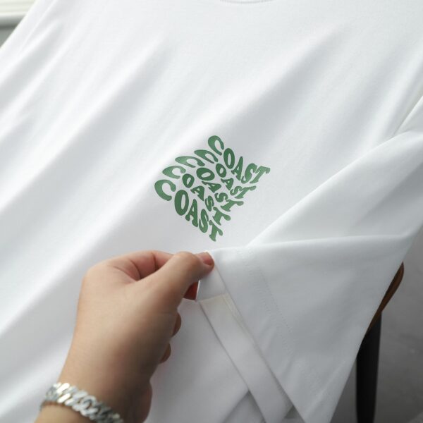 T-Shirt with COAST Chest Logo FSTS009 – White - Image 3